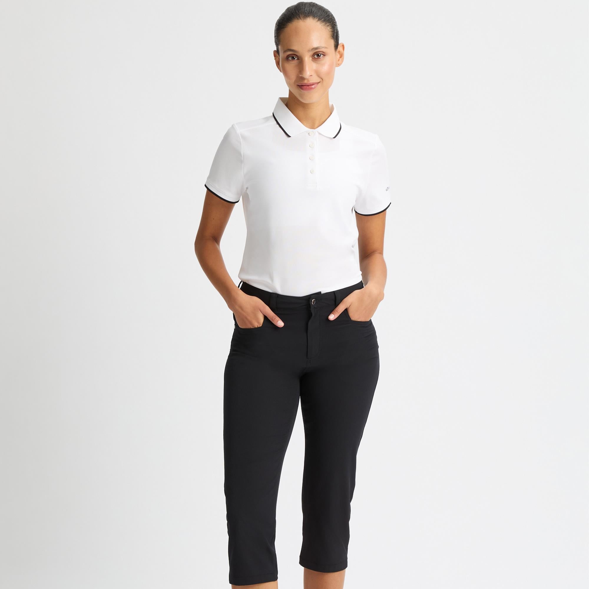 Rohnisch Chie Comfort Stretch Ladies Golf Capri Black
